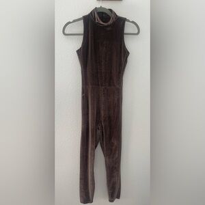 NWT Fabletics Brown Sleeveless Jumpsuit